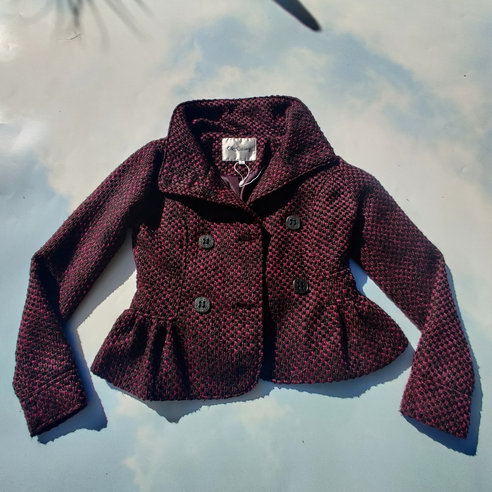 Designer Oleg Cassini Coat. Classy Peacoat Winter Coat